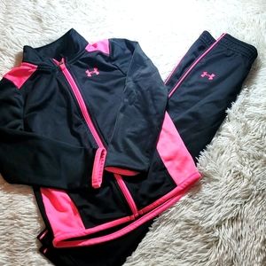 Under Armour track suit.
